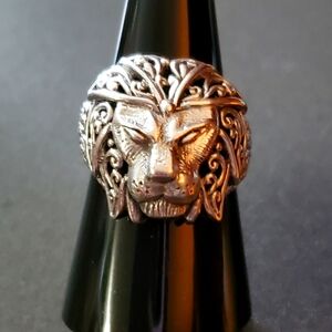 925 Sterling Silver‎ Lion Ring